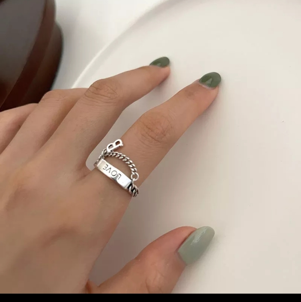 Silver plated Resizeable ring - Picture 3 of 5